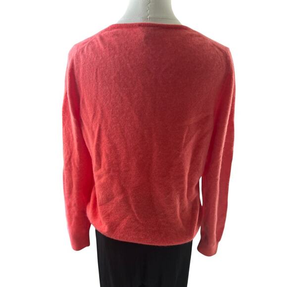 Talbots 100% Cashmere Coral V Neck Sweater Pullover Women's S M Soft Luxury - Picture 5 of 12